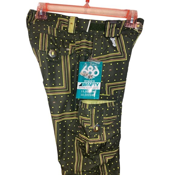 NWT 686 Smarty Original Cargo Ski Pants Zig Zag W's S Removeable Liner Olive - Picture 14 of 16